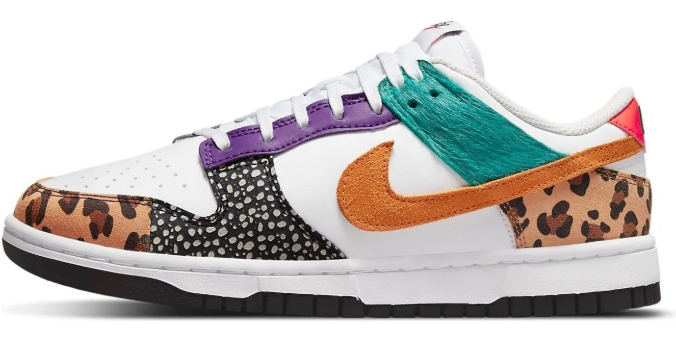 Nike Women's Dunk Low SE 'Safari Mix' Sneakers (DN3866-100)