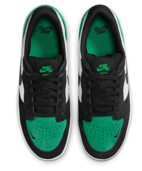 Nike SB Force 58 Skate Shoes – White / Black / Stadium Green