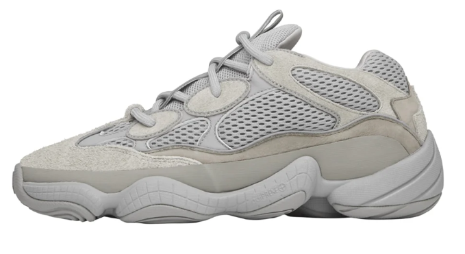adidas Yeezy 500 'Light Grey' Lace-Up Sneakers