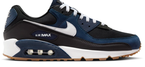 Nike Men's Air Max 90 'Diffused Blue / Obsidian / White' Sneakers