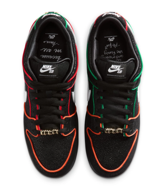 Nike SB Dunk Low Pro QS Skate Shoes – Black / White / Challenge Red