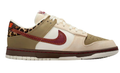 Nike Dunk Low Unisex Sneakers – Cream / Olive / Burgundy