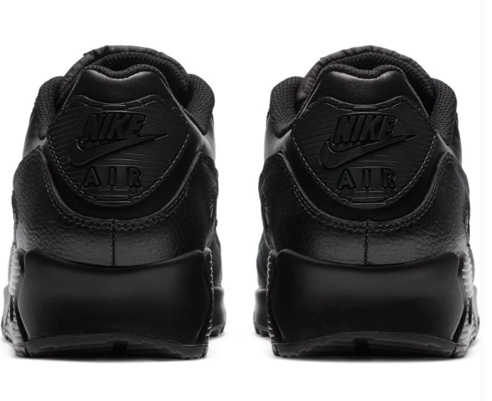 Nike Air Max 90 LTR Men’s Leather Sneakers – Triple Black