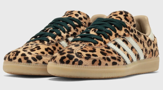 adidas Women's Samba OG 'Leopard / Magic Beige / Ivory' Sneakers