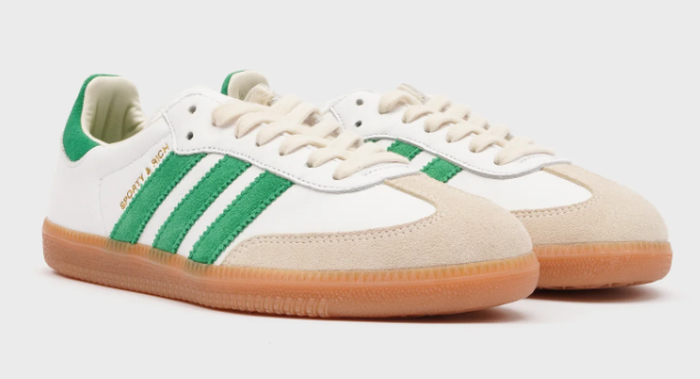 Sporty & Rich x adidas Samba OG Sneakers – White / Jolly Green