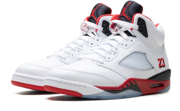 Air Jordan 5 'Fire Red - Black Tongue' 2025 Sneakers (HQ7978-101)
