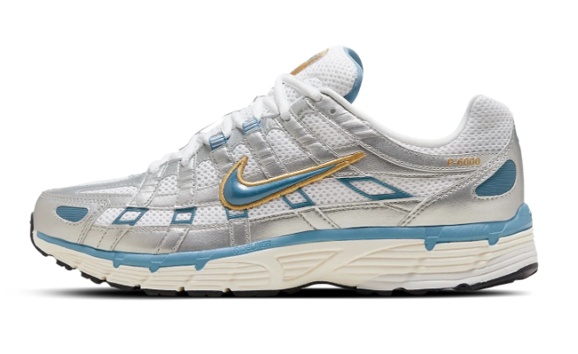 Nike P-6000 Men’s Sneakers – Metallic Silver / Aegean Storm