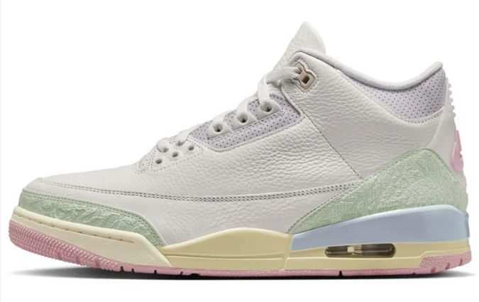 Air Jordan 3 Retro OG 'Spring Is In The Air' Sneakers - Sail / Jade Aura
