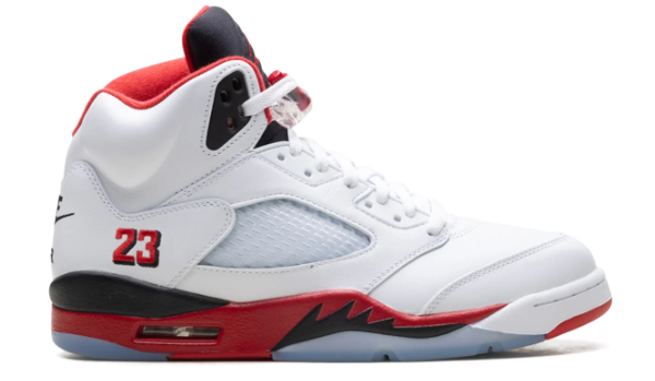 Air Jordan 5 'Fire Red - Black Tongue' 2025 Sneakers (HQ7978-101)