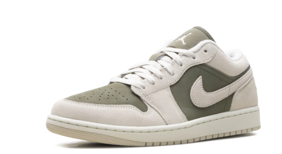 Air Jordan 1 Low SE 'Medium Olive / Sail' Sneakers (HV4089-201)
