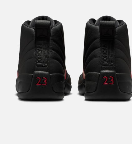 Air Jordan 12 Retro 'Bloodline' Sneakers - Black / Varsity Red