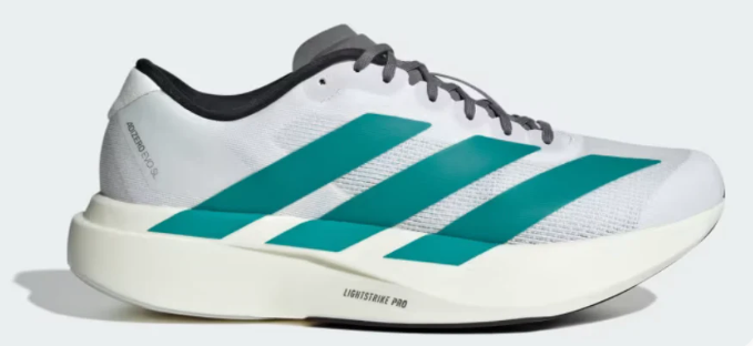 adidas Adizero Evo SL Men’s Running Shoes – White / Teal (Clearance)