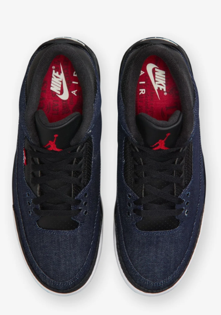 Jordan x Levi’s® Air Jordan 3 Retro – Indigo / Gym Red
