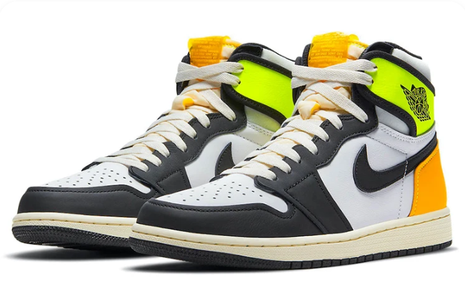 Air Jordan 1 Retro High OG 'Volt Gold' Sneakers (555088-118)