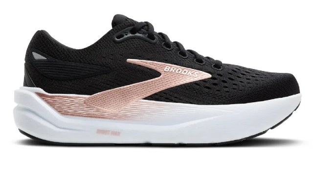Brooks Ghost Max 3 Women’s Running Shoes – Black / White / Rose Gold