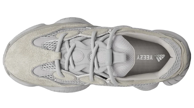 adidas Yeezy 500 'Light Grey' Lace-Up Sneakers