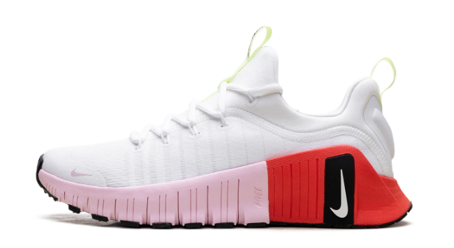 Nike Free Metcon 6 Women’s Training Shoes – White / Barely Volt / Bright Crimson / Pink Foam
