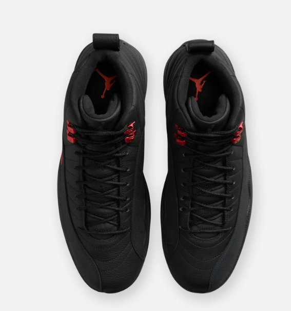 Air Jordan 12 Retro 'Bloodline' Sneakers - Black / Varsity Red