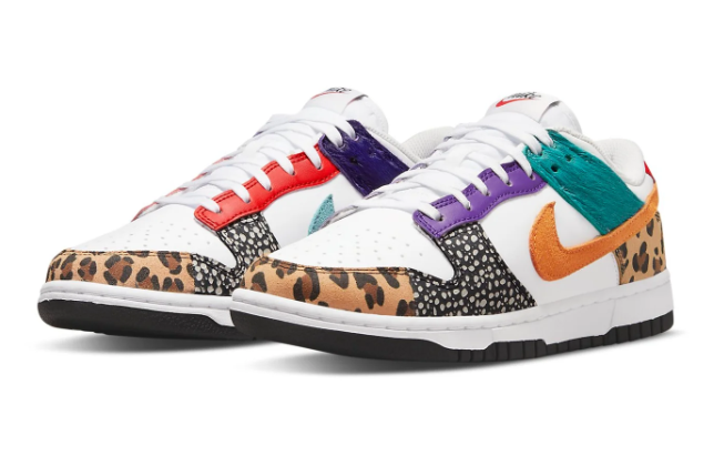 Nike Women's Dunk Low SE 'Safari Mix' Sneakers (DN3866-100)