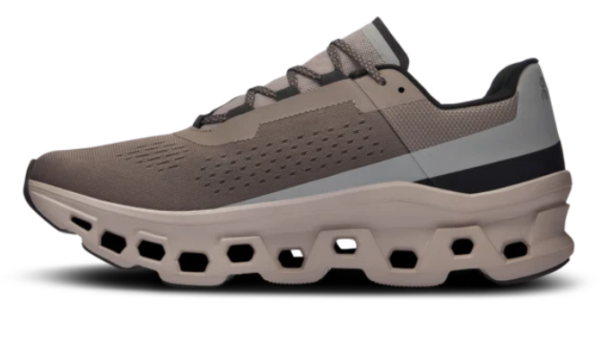 On Cloudmonster Men’s Running Shoes – Cinder / Fog