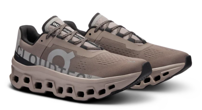 On Cloudmonster Men’s Running Shoes – Cinder / Fog