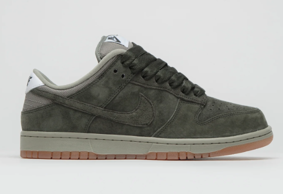 Nike SB Dunk Low Pro B Skate Shoes – Sequoia / Light Army / White