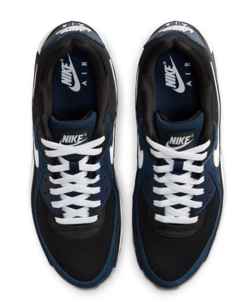 Nike Men's Air Max 90 'Diffused Blue / Obsidian / White' Sneakers